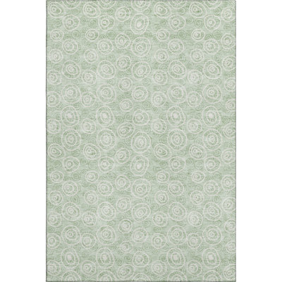 Premium Machine Washable Prisco Mint Rug