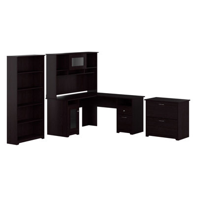 Ensemble de bureau d'ordinateur en L 5 pièces Shelonda
