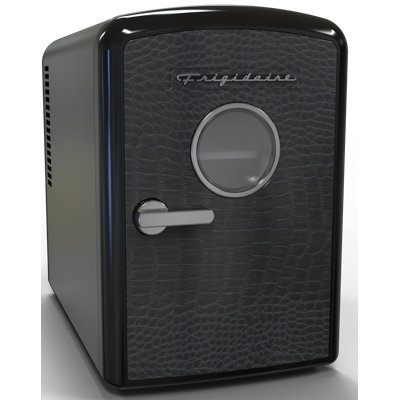 Frigidaire 9 Can Mini Cooler, 6 Liter Personal Fridge, Black Crocodile