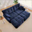 Ensemble de canapé 2 places avec 2 repose-pieds et coussins décoratifs en chenille moelleuse idéale pour un salon ou un dortoir-633004612