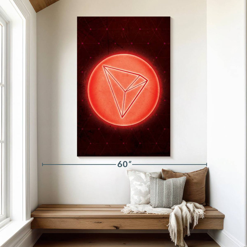 Logo Tron Kerner Crypto-monnaie, H 51 po x l 34 po