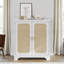 Buffet Buffet avec portes décoratives en rotin