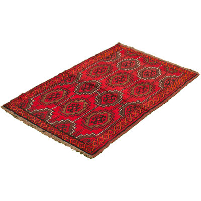 Bonachea One-of-a-Kind 3'5" X 4'11" New Age Wool Area Rug in Red