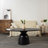 Meranda Modern Black Solid Wood Coffee Table, Oval Center Table With Rounded Edges End Table For Living Room, Easy To Assemble-196493552