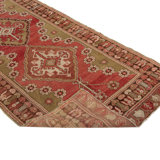Red Traditional Wool Runner - 3'4"" x 12'11""