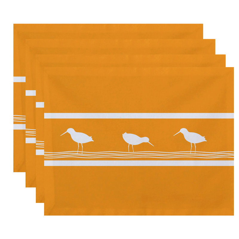 Hancock Polyester Nautical Rectangle Placemat, Yellow