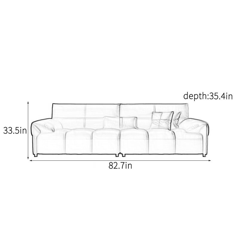 Canapé simple, H 33,5 po x l 82,7 po x P 35,4 po, 3