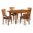 Adonica Solid Wood Solid Wood Top Four Leg Dining Set-377257360-325313977