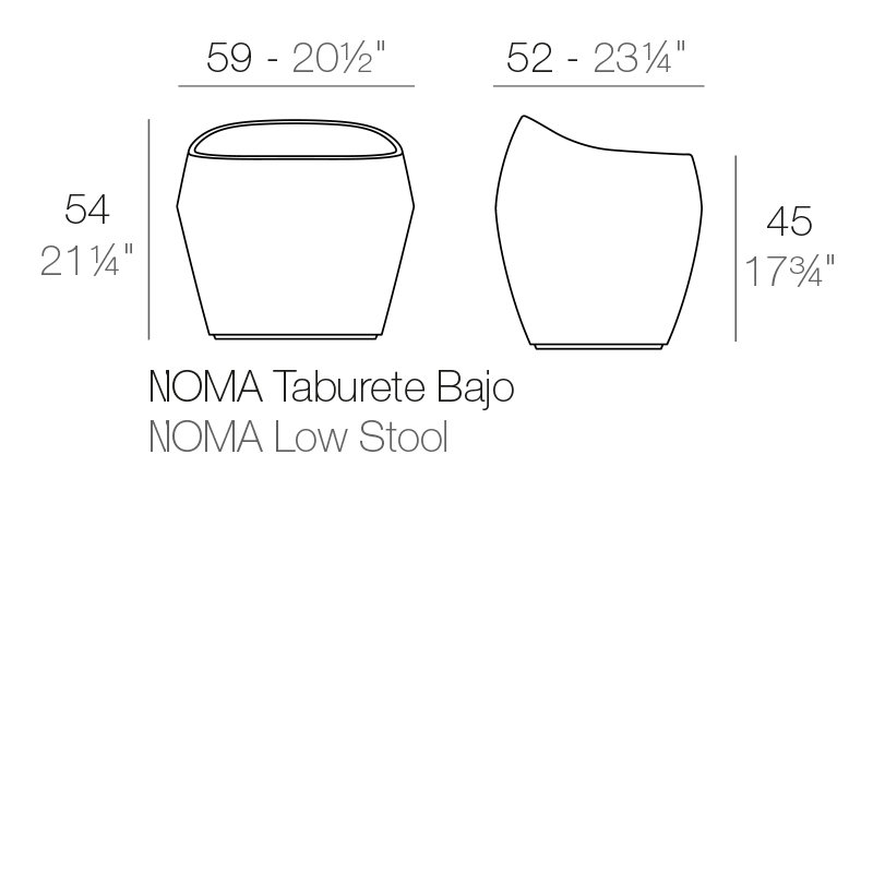 Noma Plastic Decorative Stool, Taupe