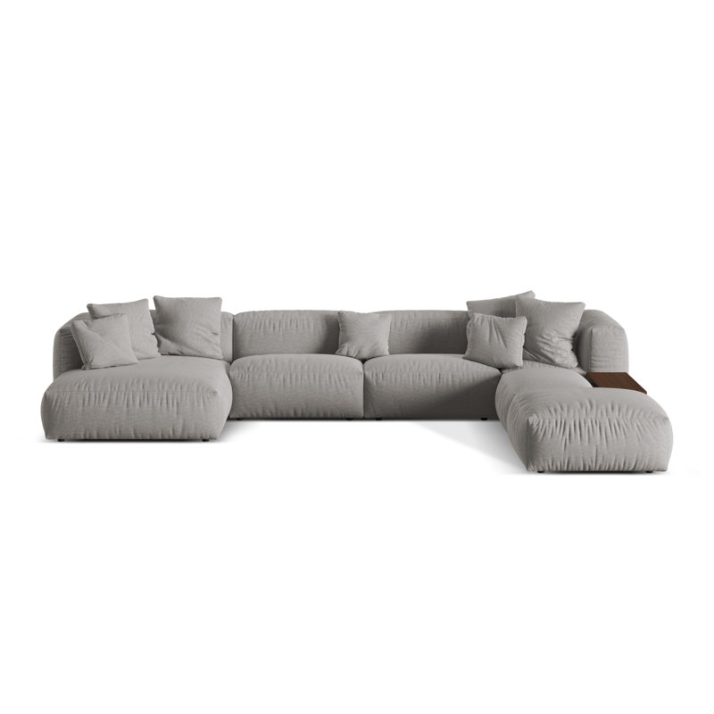 Carce 5 Seater Corner Sofa , Light Grey