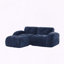 Canapé en L sans os avec tissu en velours doux, éponge haute densité 32D et repose-pieds mobile - sans assemblage-1635606518