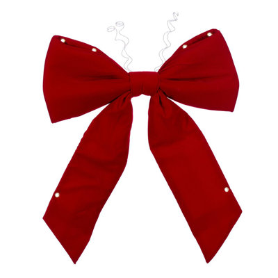 Noeuds en velours rouge The Holiday Aisle® 18 po x 23 po