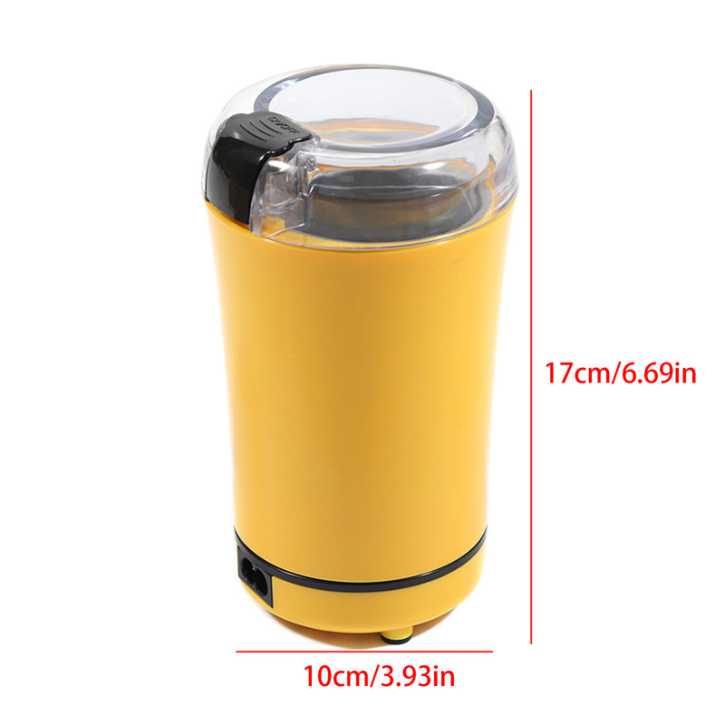YaoTown Stainless Steel Electric Blade Coffee Grinder, Yellow