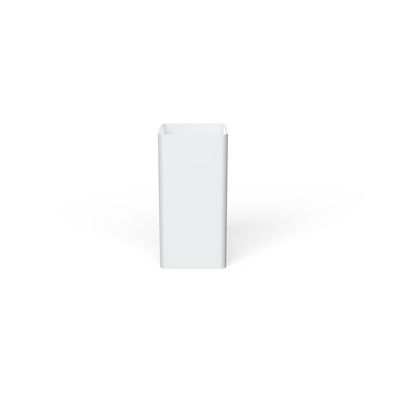Badeloft Stone Resin Freestanding Pedestal Bathroom Sink SB-01-G in Glossy White, Gloss White