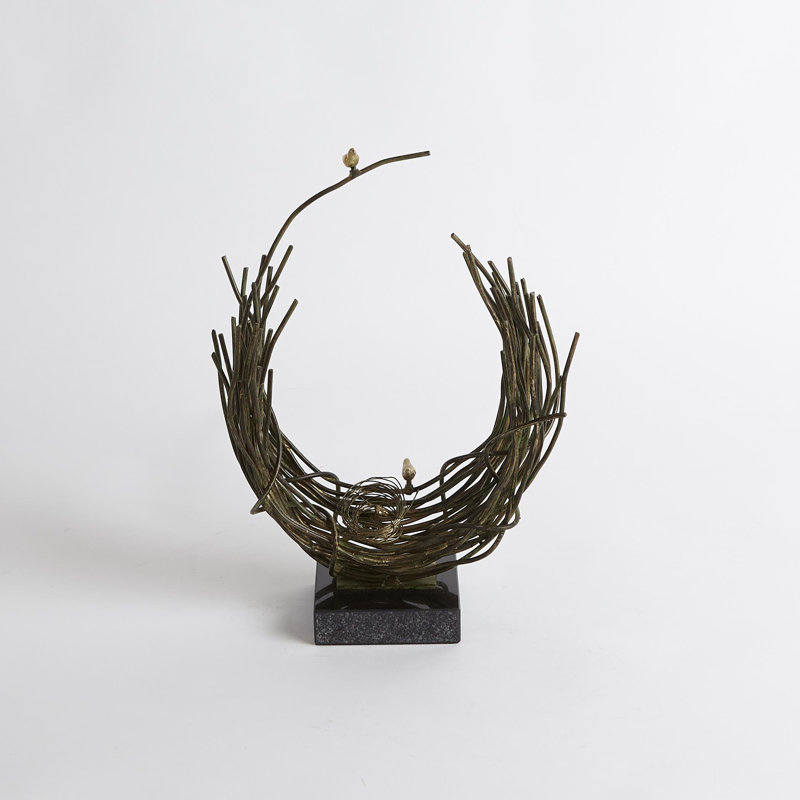 Bird's Nest-Verdi, 15.25" H x 10.25" W x 4" D