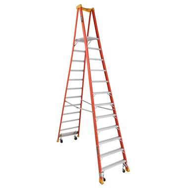Louisville Ladder FXS1510 10 ft. Fiberglass Cross-Step Ladder Type iA 300 lbs Load Capacity