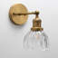 Applique murale réglable Pathson avec abat-jour en verre Tulip, luminaire câblé pour meuble-lavabo pour salle de bain, salon, chambre à coucher, éclairage rustique
