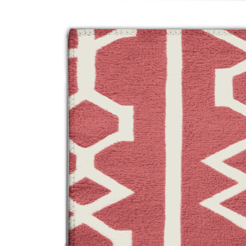 Tapis intérieur et extérieur rose Trellis, Rectangulaire 2 pi x 3 pi