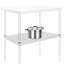 Table en acier inoxydable, tablette inférieure réglable, sous la tablette pour les tables de travail (30,8 x 18,8 x 2 pouces)