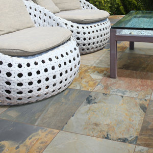 Autumn Harvest 16 in. x 16 in. Gauged Slate Floor and Wall Tile