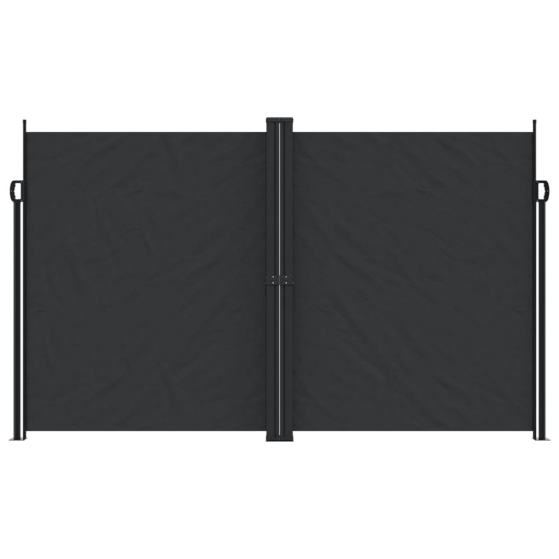 Brayden Retractable Side Awning, Black, 200cm H x 1200cm W