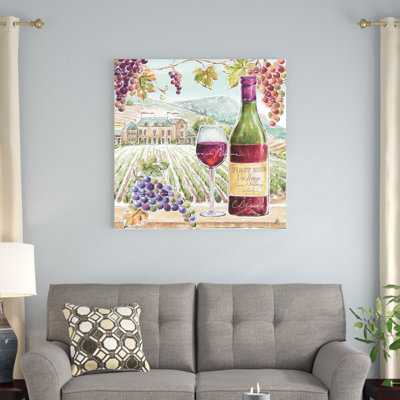 «Wine Country IV» par Daphne Brissonnet, reproduction d'art sur toile tendue