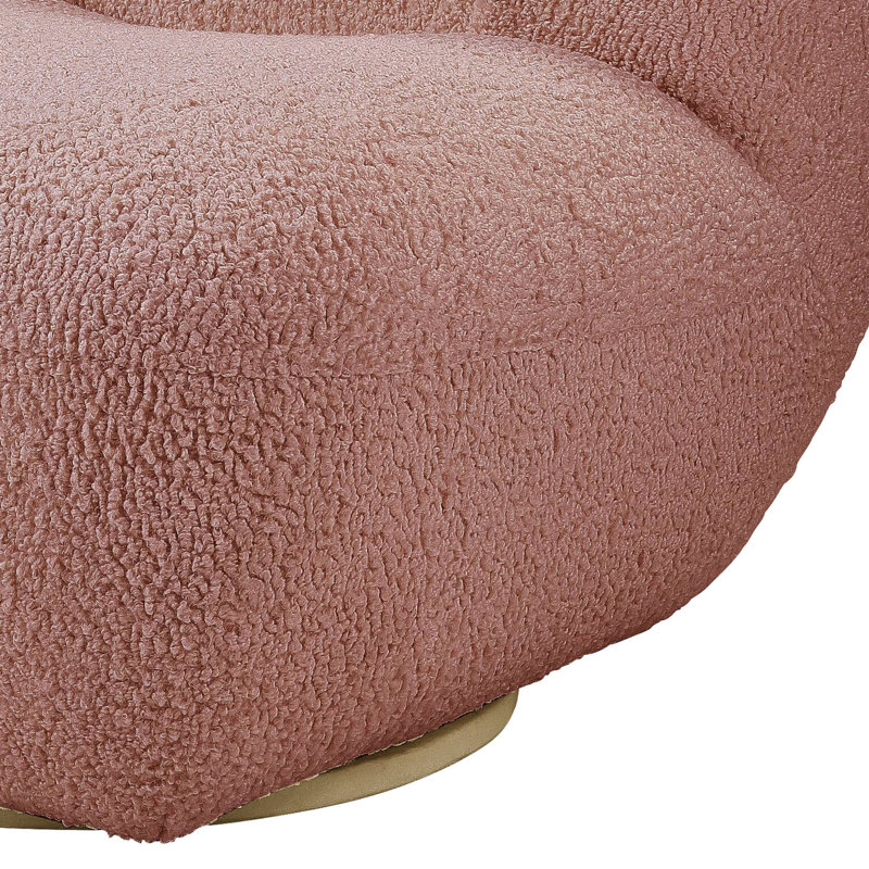 Chaise d'appoint pivotante en tissu rose - siège d'une largeur de 28 po, profondeur de 21 po, capacité de poids élégante de 220 lb pour le bureau, ensemble fonctionnel et élégant de 30 po