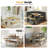 59" Chapman 3-Piece Corner Breakfast Nook Dining Set With Storage Benches – White & Oak Finish-882512918