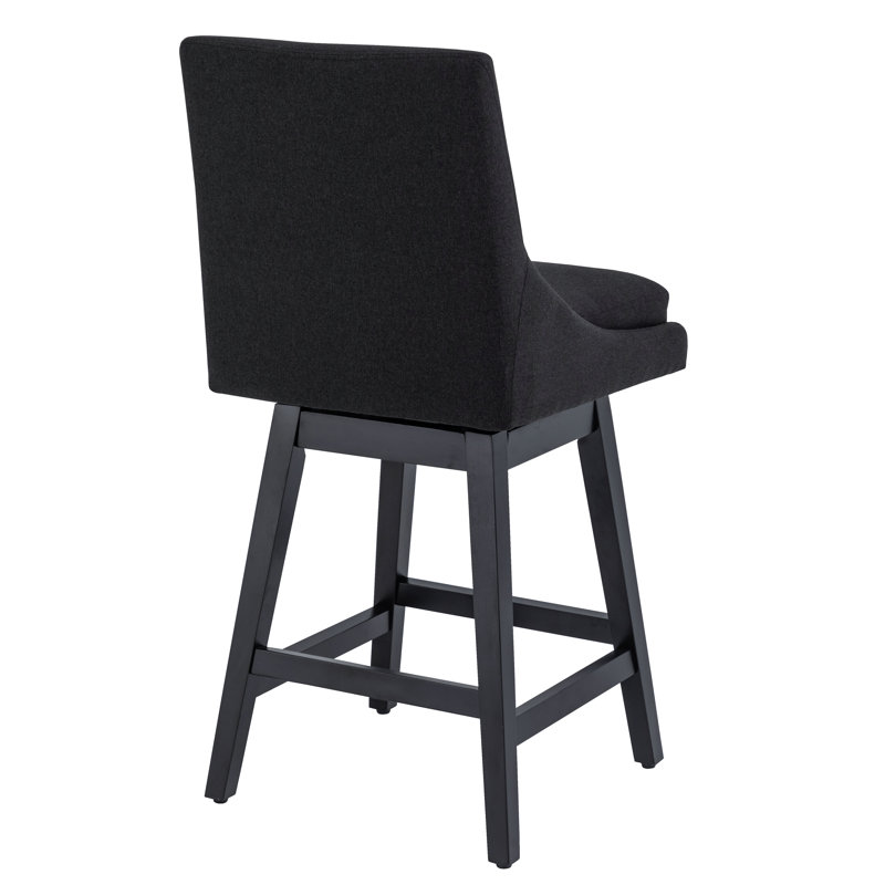 Lark Manor™ Counter Stools,26"360 Free Swivel Counter Height Bar Stools With High Back For Bar And Kitchen Island,Set Of 2,Performance Fabric