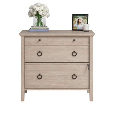Brown Lateral File, Sophisticated Look, Full - Extension Drawer Slides, Interlock, Key Lock, All Sides Finished, Oak Finish, Construction, Fast And Smooth Assembly File In Finish For Home Office Or