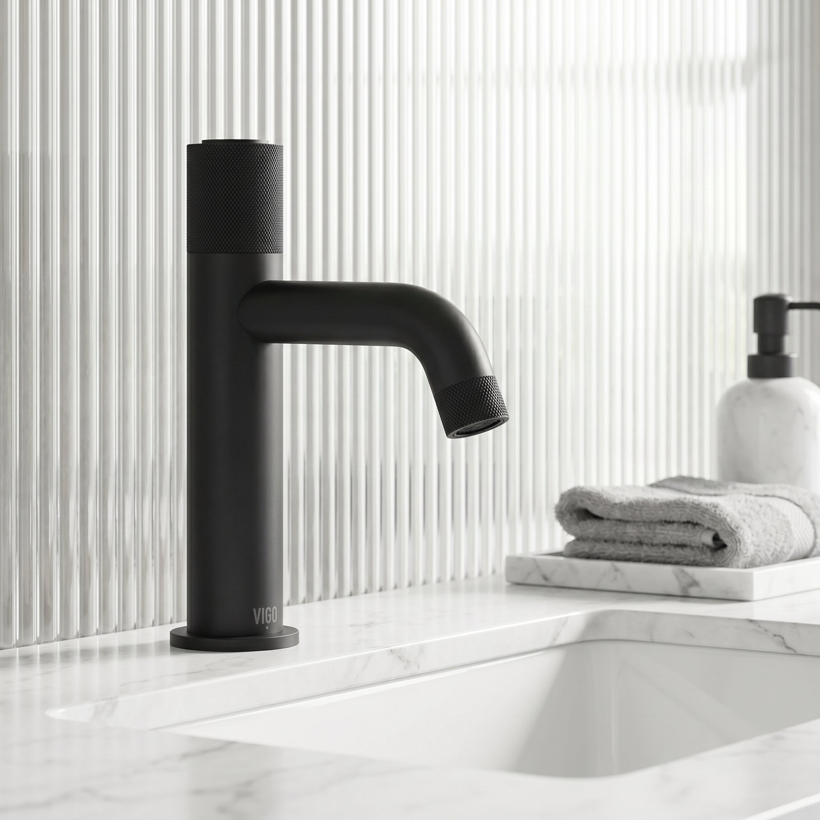 Apollo 8" H Single Handle Single Hole Bathroom Faucet, Matte Black