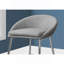 Tabouret de bar, ensemble de 2, hauteur comptoir, cuisine, métal chromé, tissu gris, contemporain, moderne