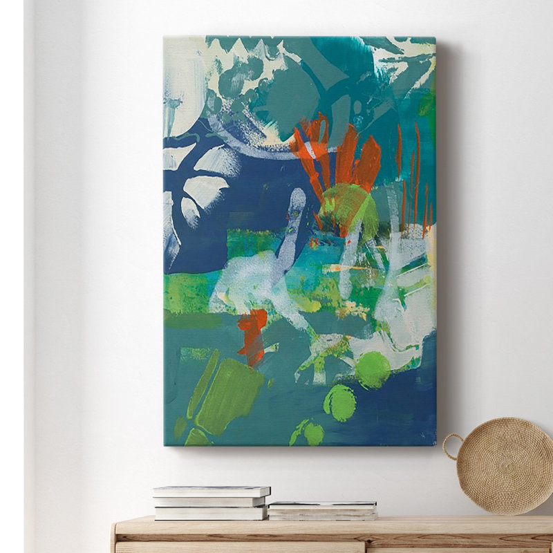 Impression sur toile tendue, "Tropical graphiques I", H 12 po x l 8 po x P 1 po