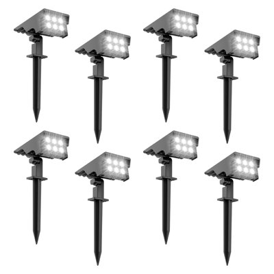Ensemble de 8 lumières à DEL à énergie solaire