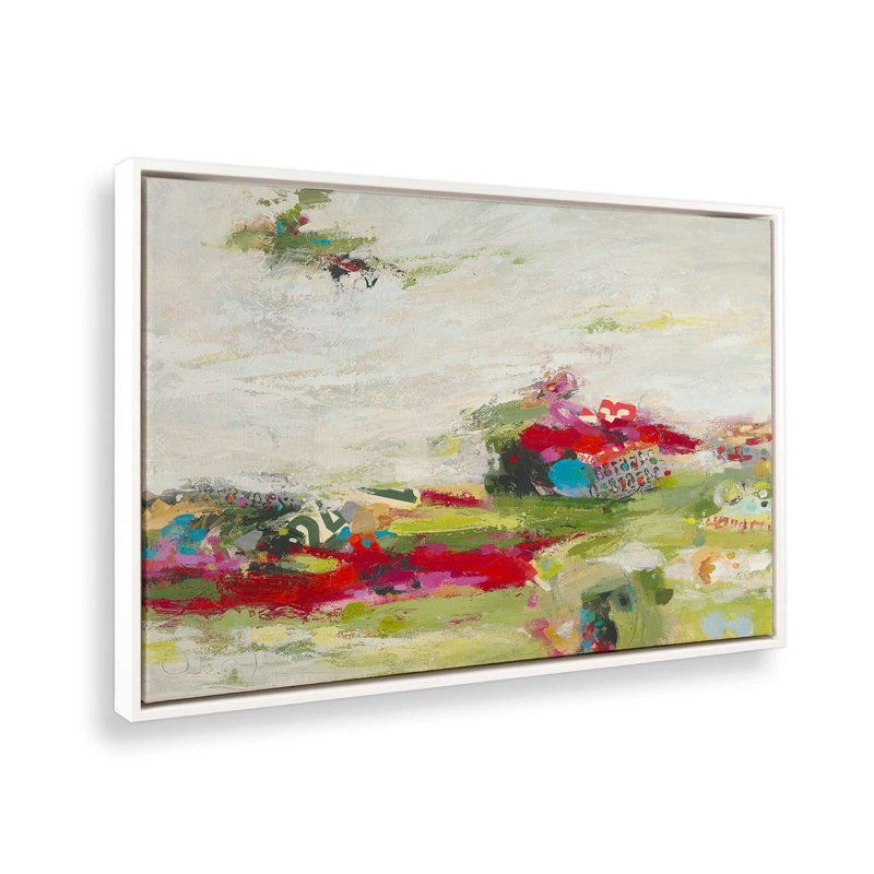 «Survol de l'aperçu II» par Janet Itsne, «Floater», reproduction encadrée sans passe-par, H 12 po x l 18 po, Blanc