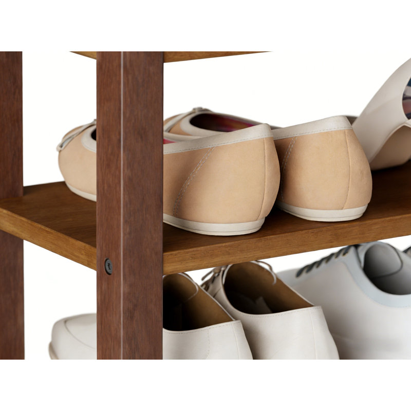 Premium Wooden Shoe Cabinet For Home, 18.2” H x 23.6” W x 11.8” D