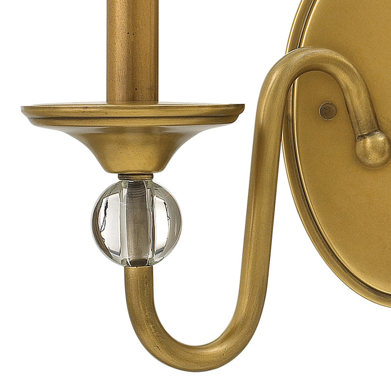 Eleanor 2-Light Candle Wall Light, Heritage Brass
