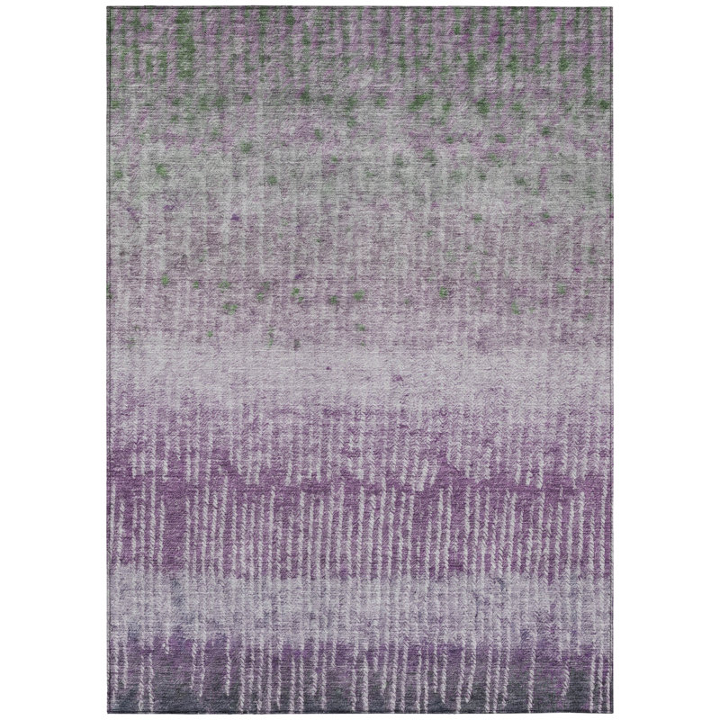 Machine Washable Indoor/Outdoor Chantille ACN2811 Modern Rug, 9' x 12', Purple