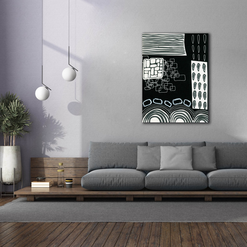 «B&W Fun IV» par Regina Moore, H 54 po x l 40 po x P 1,5 po