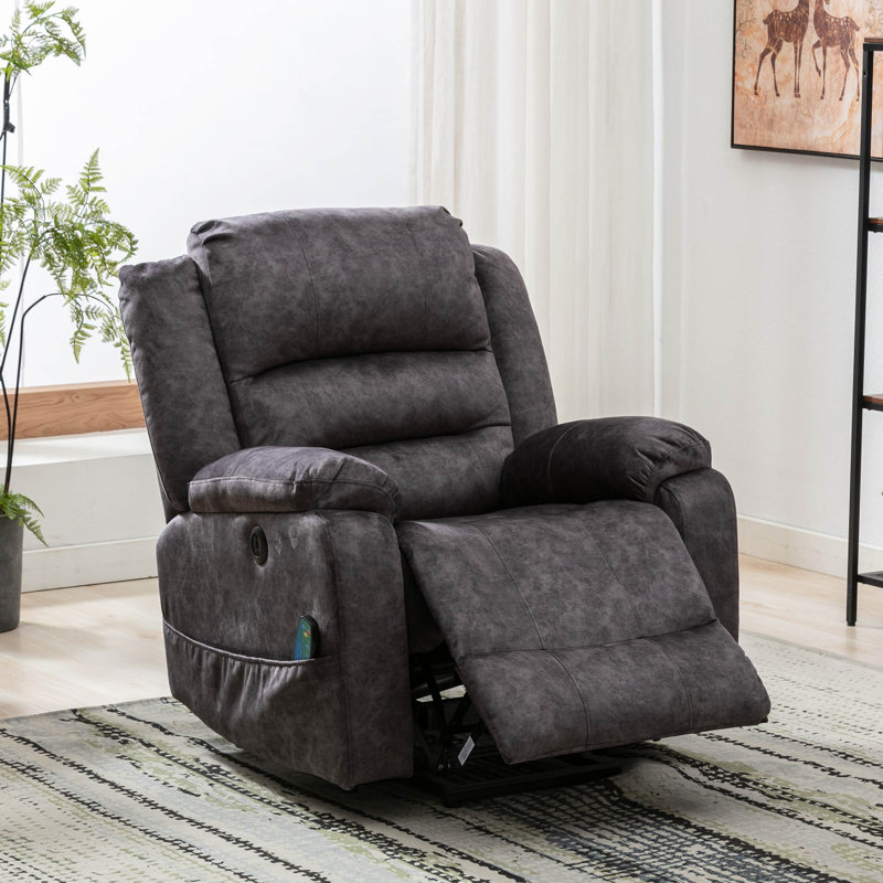 Finni 87cm Wide Lift Assist Standard Recliner with Massager, Grey