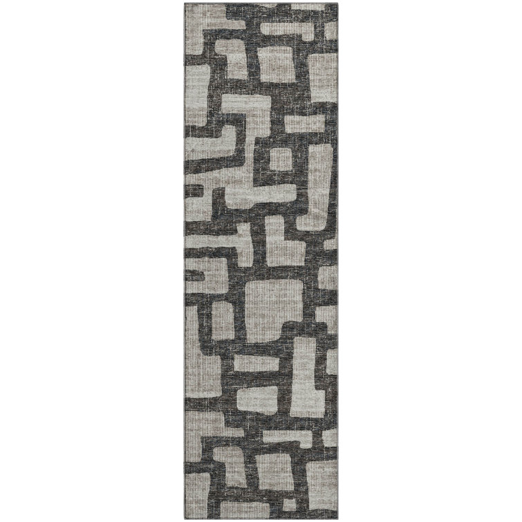 Premium Machine Washable Alliah AMF110 Gray Rug
