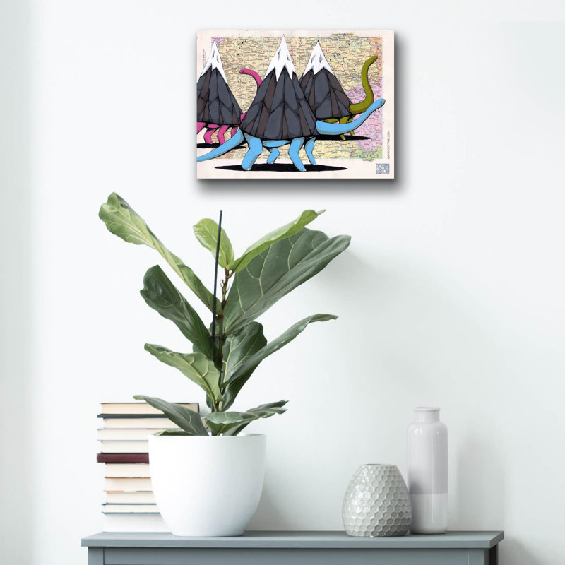 «Born To Move Mountains» par Ric Stultz, art mural en verre acrylique, H 12 po x l 16 po x P 0,13 po
