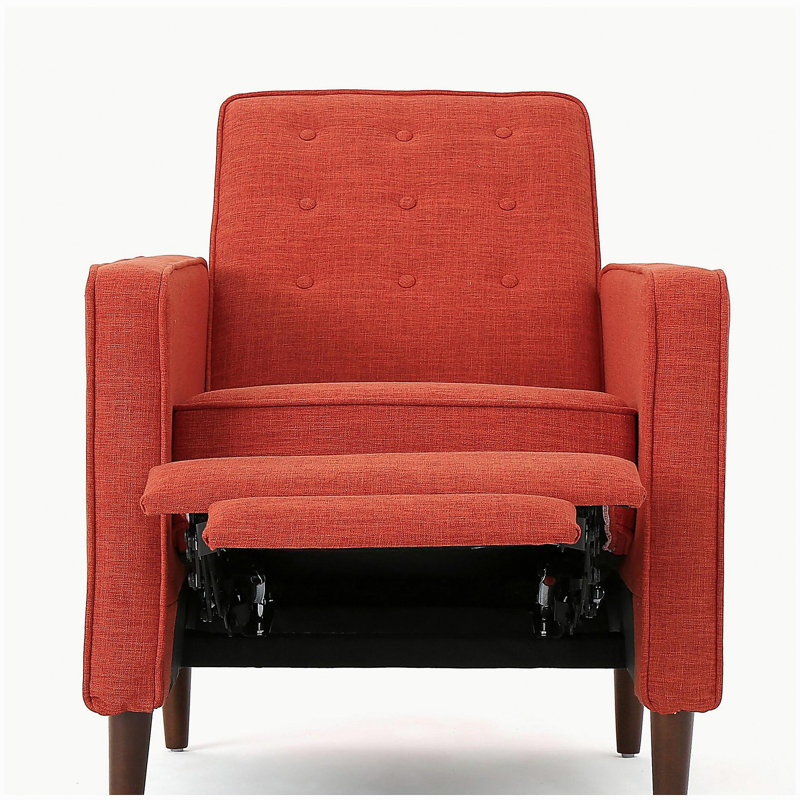 Canapé inclinable en tissu Mid-Century, Orange