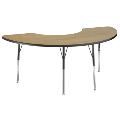 Table d'activité demi-lune thermofusionnée ajustable 72 "x 36"