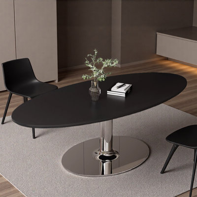 Modern Home-style Oval Rock Slab dining Table