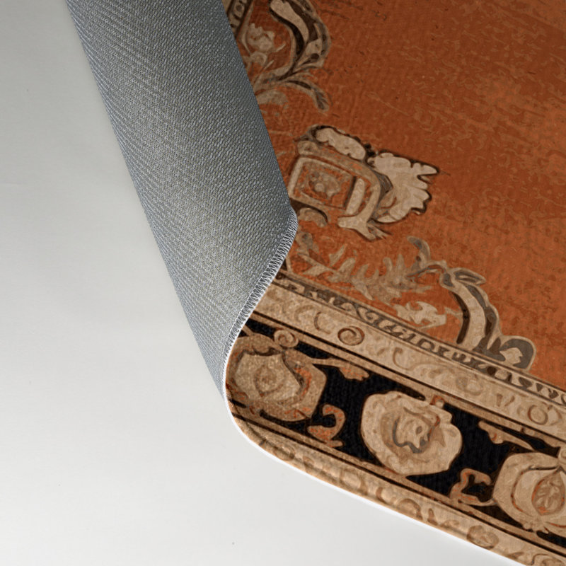 Tapis d'intérieur et d'extérieur brun français, Rectangulaire 3 pi x 5 pi