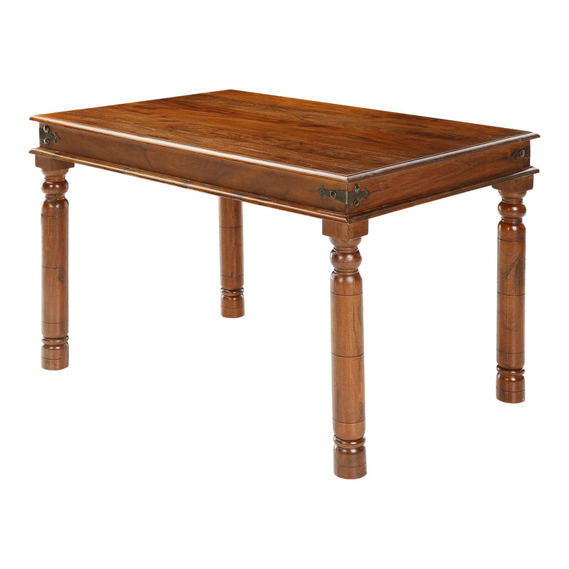 Lugano Solid Wood Top Dining Table, 76cm H x 120cm L x 90cm W