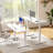 Glass Standing Desk with Writable Surface and Built-In Storage Drawers, Adjustable Height-110809674-110523598