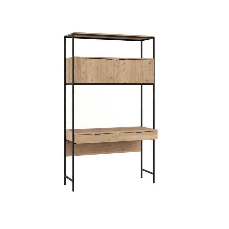 Modular Wall Desk, Brown/Black