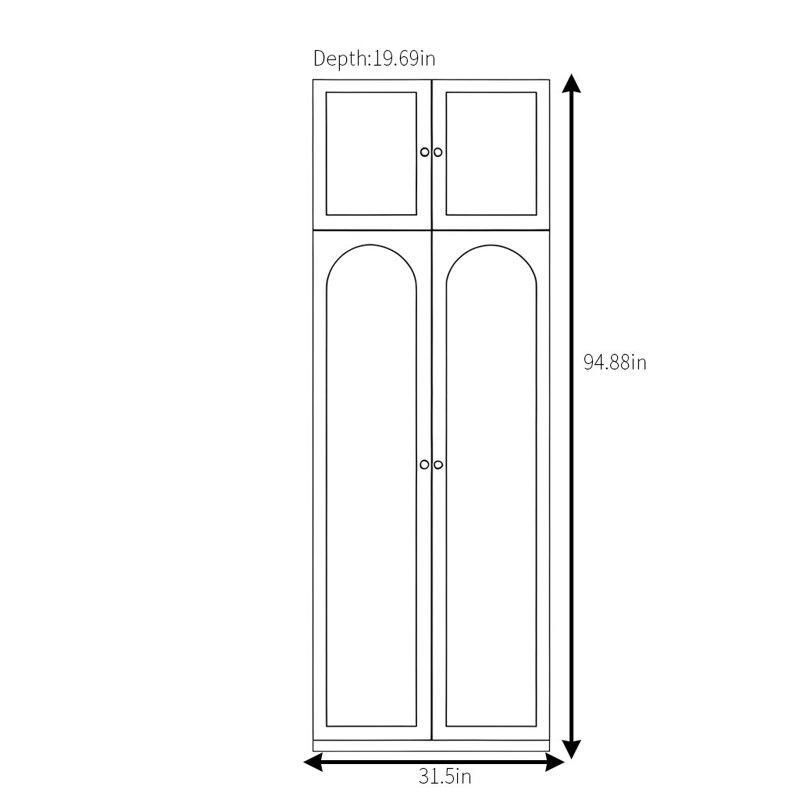 Garde-robe de luxe simple et légère
